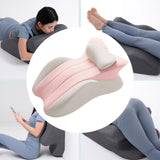 Maxbell Memory Cotton Bed Wedge Pillow Headboard for Side Sleeping Reading Home Pink Gray