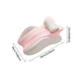 Maxbell Memory Cotton Bed Wedge Pillow Headboard for Side Sleeping Reading Home Pink Gray