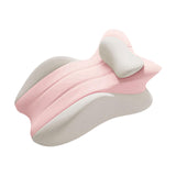 Maxbell Memory Cotton Bed Wedge Pillow Headboard for Side Sleeping Reading Home Pink Gray