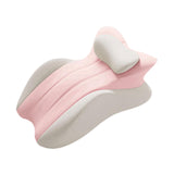 Maxbell Memory Cotton Bed Wedge Pillow Headboard for Side Sleeping Reading Home Pink Gray