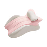 Maxbell Memory Cotton Bed Wedge Pillow Headboard for Side Sleeping Reading Home Pink Gray