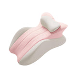 Maxbell Memory Cotton Bed Wedge Pillow Headboard for Side Sleeping Reading Home Pink Gray