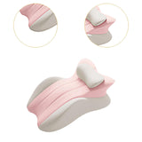 Maxbell Memory Cotton Bed Wedge Pillow Headboard for Side Sleeping Reading Home Pink Gray