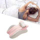 Maxbell Memory Cotton Bed Wedge Pillow Headboard for Side Sleeping Reading Home Pink Gray