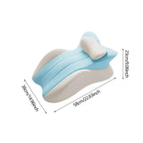 Maxbell Memory Cotton Bed Wedge Pillow Headboard for Side Sleeping Reading Home Blue Gray