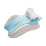 Maxbell Memory Cotton Bed Wedge Pillow Headboard for Side Sleeping Reading Home Blue Gray