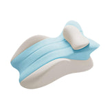 Maxbell Memory Cotton Bed Wedge Pillow Headboard for Side Sleeping Reading Home Blue Gray