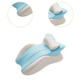 Maxbell Memory Cotton Bed Wedge Pillow Headboard for Side Sleeping Reading Home Blue Gray