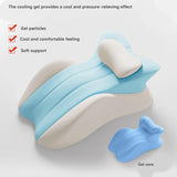 Maxbell Memory Cotton Bed Wedge Pillow Headboard for Side Sleeping Reading Home Blue Gray