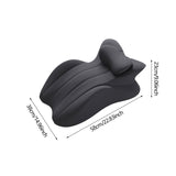 Maxbell Memory Cotton Bed Wedge Pillow Headboard for Side Sleeping Reading Home Dark Gray