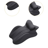 Maxbell Memory Cotton Bed Wedge Pillow Headboard for Side Sleeping Reading Home Dark Gray