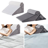 Maxbell Bed Wedge Pillow Adjustable Adults Triangle Pillow for Sleeping Reading Home White