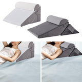 Maxbell Bed Wedge Pillow Adjustable Adults Triangle Pillow for Sleeping Reading Home White