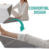 Maxbell Bed Wedge Pillow Adjustable Adults Triangle Pillow for Sleeping Reading Home White