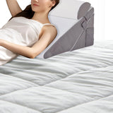 Maxbell Bed Wedge Pillow Adjustable Adults Triangle Pillow for Sleeping Reading Home White