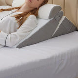Maxbell Bed Wedge Pillow Adjustable Adults Triangle Pillow for Sleeping Reading Home White
