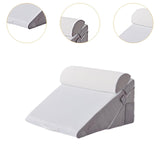 Maxbell Bed Wedge Pillow Adjustable Adults Triangle Pillow for Sleeping Reading Home White