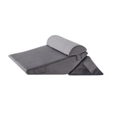 Maxbell Bed Wedge Pillow Adjustable Adults Triangle Pillow for Sleeping Reading Home Gray