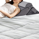 Maxbell Bed Wedge Pillow Adjustable Adults Triangle Pillow for Sleeping Reading Home Gray