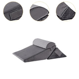 Maxbell Bed Wedge Pillow Adjustable Adults Triangle Pillow for Sleeping Reading Home Gray
