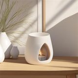 Maxbell Essential Oil Burner Gift Decoration Oil Diffuser for Wedding Bathroom Porch White
