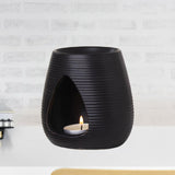 Maxbell Essential Oil Burner Gift Decoration Oil Diffuser for Wedding Bathroom Porch Black