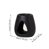 Maxbell Essential Oil Burner Gift Decoration Oil Diffuser for Wedding Bathroom Porch Black
