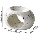 Maxbell Tealight Candle Holder Aroma Melt Warmer Indoor Ceramic Essential Oil Burner Black White