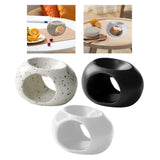 Maxbell Tealight Candle Holder Aroma Melt Warmer Indoor Ceramic Essential Oil Burner Black White