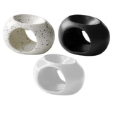 Maxbell Tealight Candle Holder Aroma Melt Warmer Indoor Ceramic Essential Oil Burner Black White