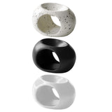 Maxbell Tealight Candle Holder Aroma Melt Warmer Indoor Ceramic Essential Oil Burner Black White