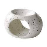 Maxbell Tealight Candle Holder Aroma Melt Warmer Indoor Ceramic Essential Oil Burner Black White