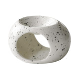 Maxbell Tealight Candle Holder Aroma Melt Warmer Indoor Ceramic Essential Oil Burner Black White