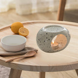 Maxbell Tealight Candle Holder Aroma Melt Warmer Indoor Ceramic Essential Oil Burner Black White