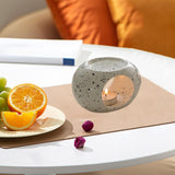 Maxbell Tealight Candle Holder Aroma Melt Warmer Indoor Ceramic Essential Oil Burner Black White