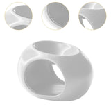 Maxbell Tealight Candle Holder Aroma Melt Warmer Indoor Ceramic Essential Oil Burner White