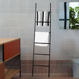 Maxbell Blanket Ladder Towel Ladder Stand Towel Holder for Bedroom Living Room Black