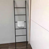 Maxbell Blanket Ladder Towel Ladder Stand Towel Holder for Bedroom Living Room Black