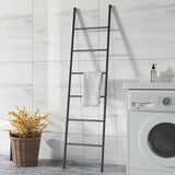 Maxbell Blanket Ladder Towel Ladder Stand Towel Holder for Bedroom Living Room Black