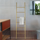 Maxbell Blanket Ladder Towel Ladder Stand Towel Holder for Bedroom Living Room Gold