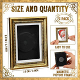 Maxbell 4Pcs Refrigerator Magnetic Photo Frame Picture Frame for Office Bedroom Home
