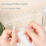 Maxbell Acrylic Necklace Holder Rotating Necklace Organizer for Bedroom Dorm Counter