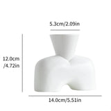 Maxbell Flower Vase Birthday Gifts Tabletop Ornament for Office Entrance Living Room White