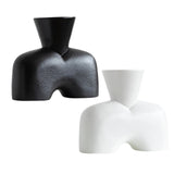 Maxbell Flower Vase Birthday Gifts Tabletop Ornament for Office Entrance Living Room White