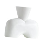 Maxbell Flower Vase Birthday Gifts Tabletop Ornament for Office Entrance Living Room White