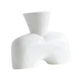Maxbell Flower Vase Birthday Gifts Tabletop Ornament for Office Entrance Living Room White