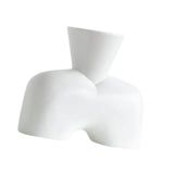 Maxbell Flower Vase Birthday Gifts Tabletop Ornament for Office Entrance Living Room White