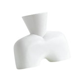 Maxbell Flower Vase Birthday Gifts Tabletop Ornament for Office Entrance Living Room White