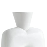 Maxbell Flower Vase Birthday Gifts Tabletop Ornament for Office Entrance Living Room White