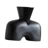 Maxbell Flower Vase Birthday Gifts Tabletop Ornament for Office Entrance Living Room Black
